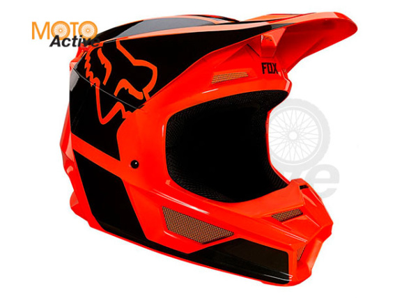 Мотошлем подростковый Fox V1 Revn Youth Helmet, Flow Orange (2021)